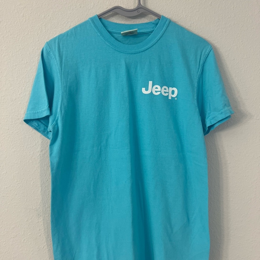 Men’s JEEP Teal Blue T Shirt, Sz Small, new without tags! - Picture 2 of 3